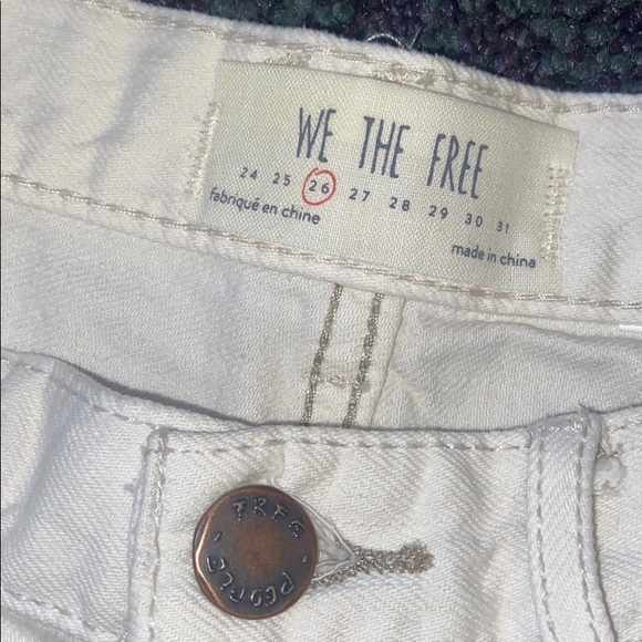 NWOT we the free white jean shorts - Picture 2 of 3